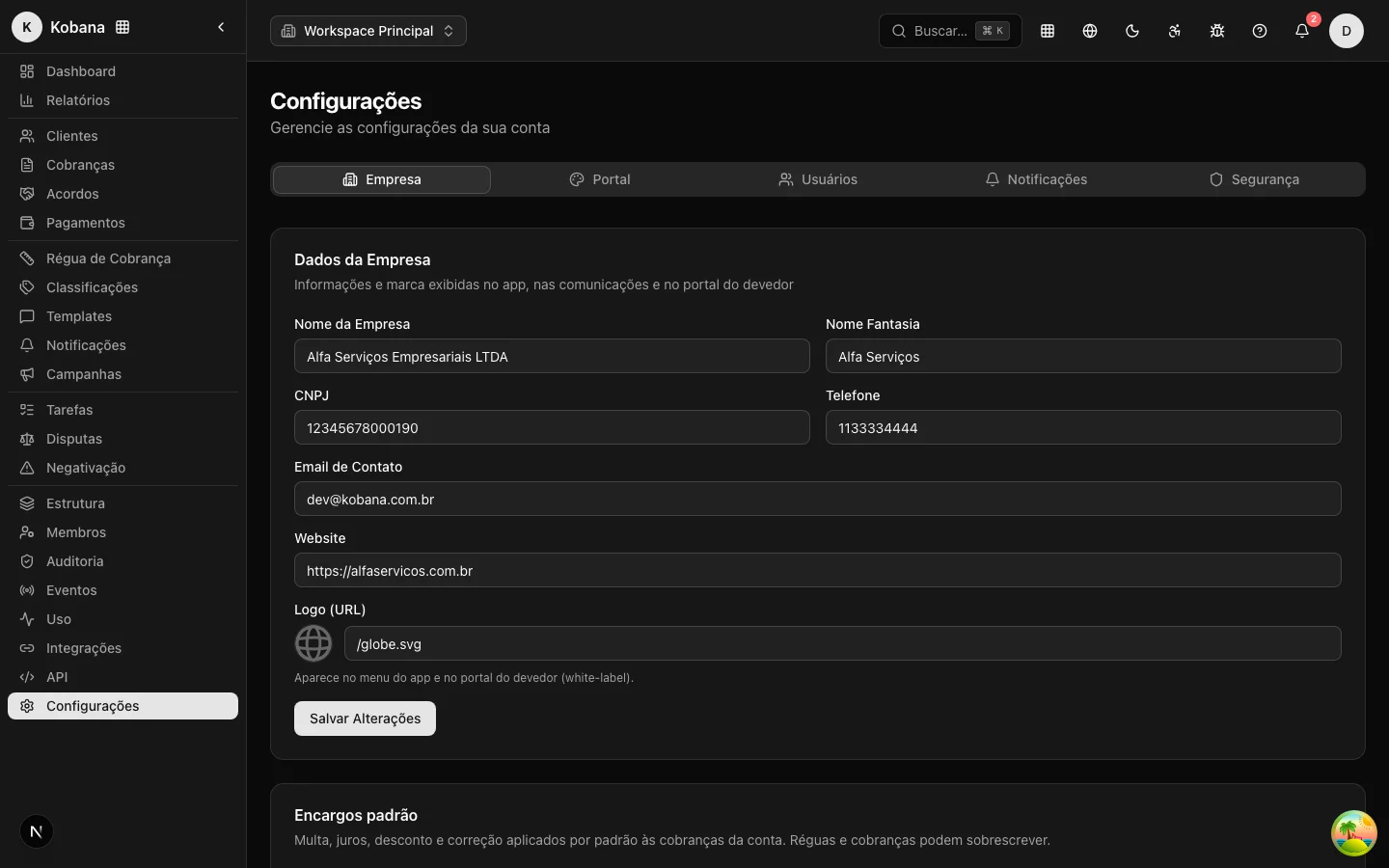 Configurações
